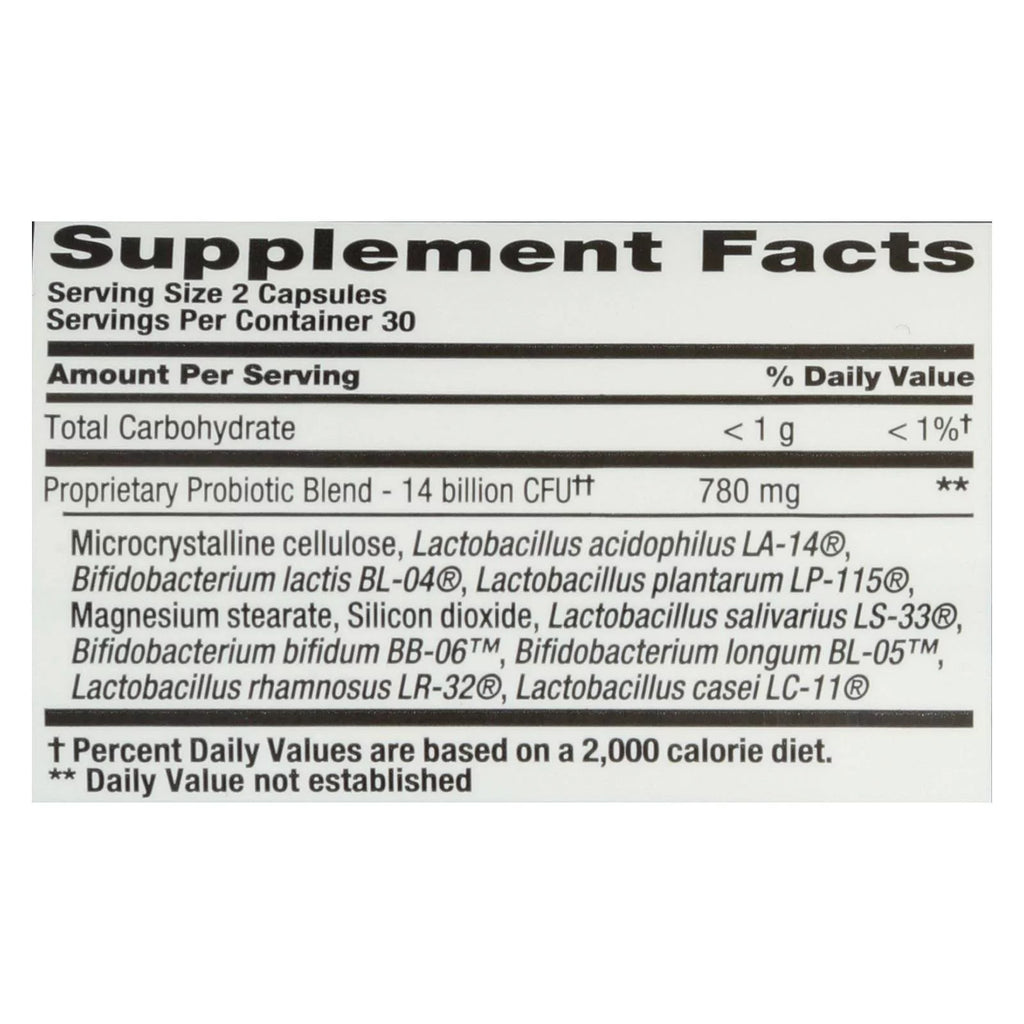 PB 8 Pro-Biotic Acidophilus For Life - 500 mg - 60 Vegetarian Capsules M86506