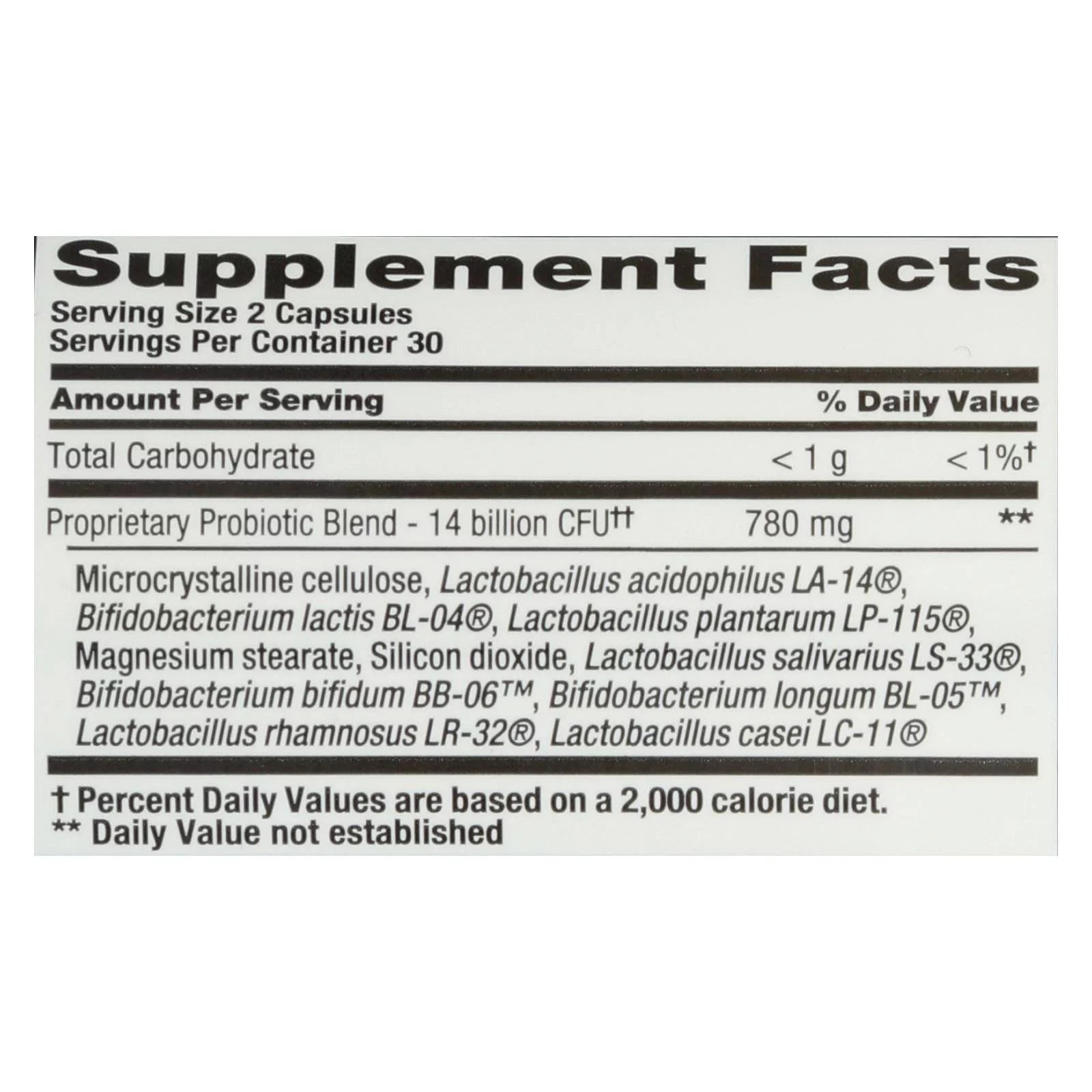 PB 8 Pro-Biotic Acidophilus For Life - 500 mg - 60 Vegetarian Capsules M86506