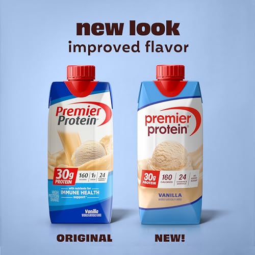 Premier Protein Cafe Latte Shake, 30g Protein, 11 fl oz, 12 Pack A19679