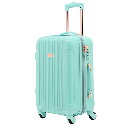 kensie Women's Alma Hardside Spinner Luggage, Midnight Blue, Carry-On 20-Inch K96456