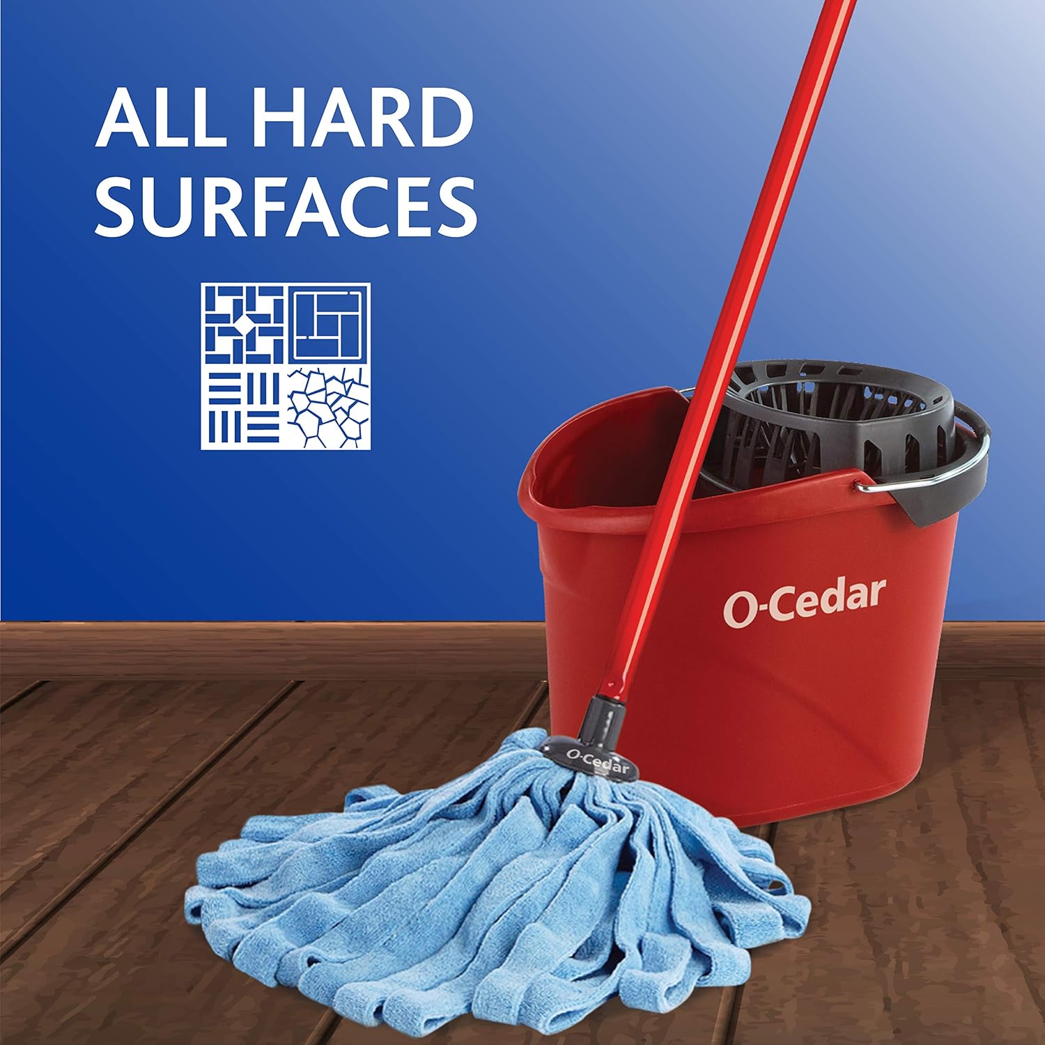 O-Cedar Microfiber Cloth Mop Refill, Blue, 2-Pack N29674