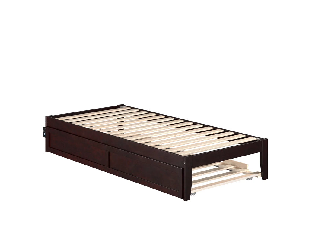 AFI Colorado 14" Twin XL Wood Platform Bed Frame with Twin XL Trundle, Espresso