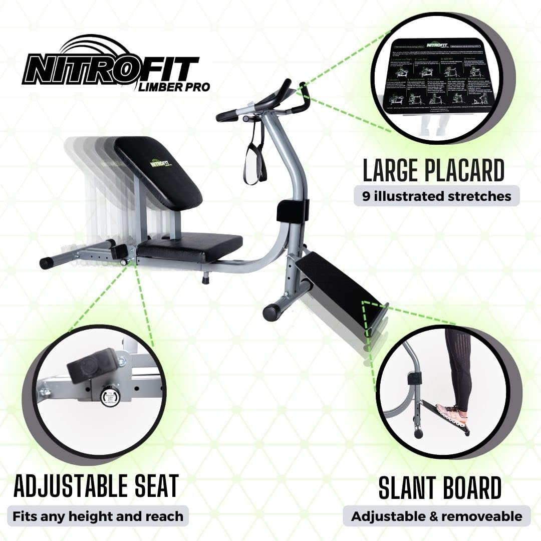 Nitrofit Limber Pro Full Body Stretching Machine with Adjustable Sliding Seat P72760