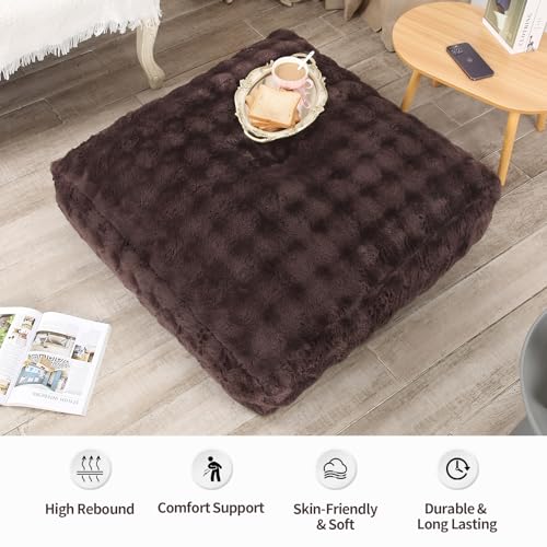 Comfy Lazy Floor Sofa Bean Bag Chair for Adults, Brown B5496