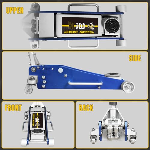 YELLOW JACKET 2.5 Ton Trolley Jack with Carrying Case, 5500 lb Capacity N593266