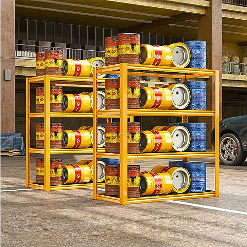 REIBII 40" W Garage Shelving 4-Tier Heavy Duty Adjustable Metal Shelves G342