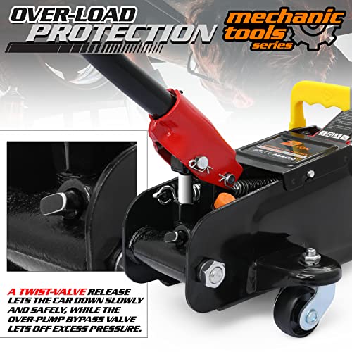 M-AUTO Hydraulic Trolley Jack 2 Ton with Carrying Storage Case, Red F471970