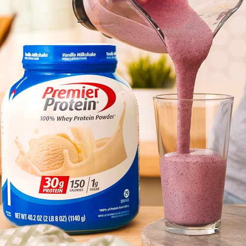 Premier Protein Powder, Vanilla Milkshake, 30g Protein, 17 Servings V9109