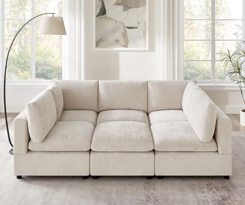 Modular Sectional Sofa with Ottoman for Small Apartments U669203