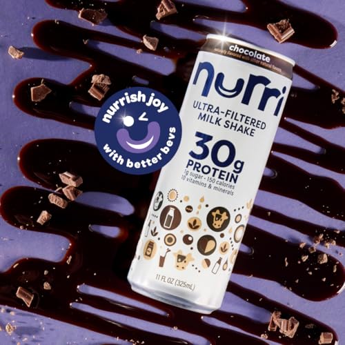 Nurri Ultra Filtered Milk Shake Vanilla, 11 fl oz, 12 Cans P71053