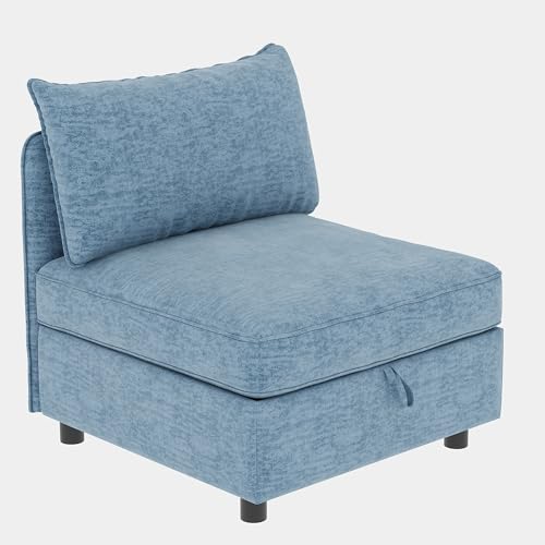 Oversized Modular Sectional Sofa with Movable Ottomans, U-Shaped Chenille J2923