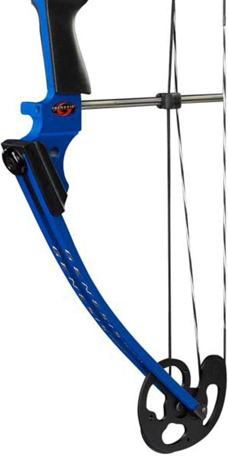 Genesis Archery Compound Bow Adjustable Draw Length 15-30" Draw Weight 10-20 lbs Right-Handed Blue 2 Pack I6845