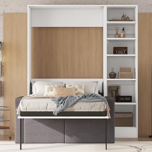 Ball & Cast Murphy Bed Queen Size with Cushion, White B692