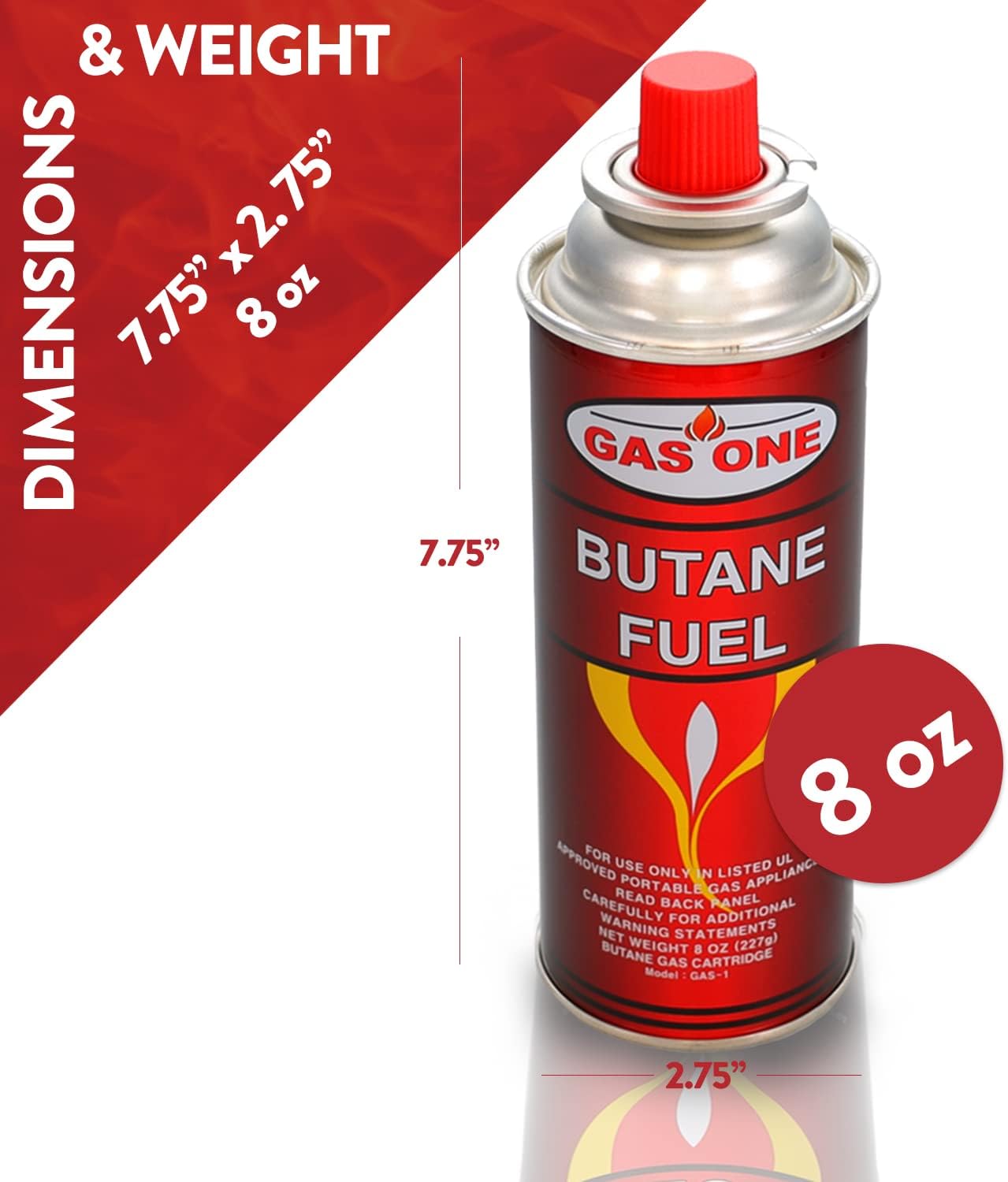 GasOne Butane Fuel Canister 4 Pack G81419