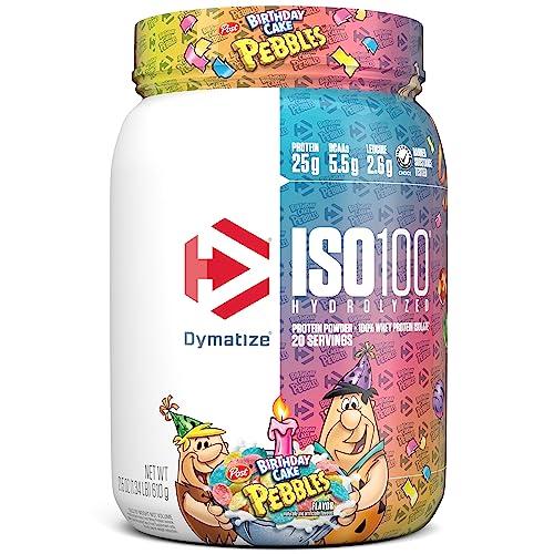 Dymatize x Fruity Pebbles ISO100 Whey Protein Powder, 25g Protein, 20 Servings N7653