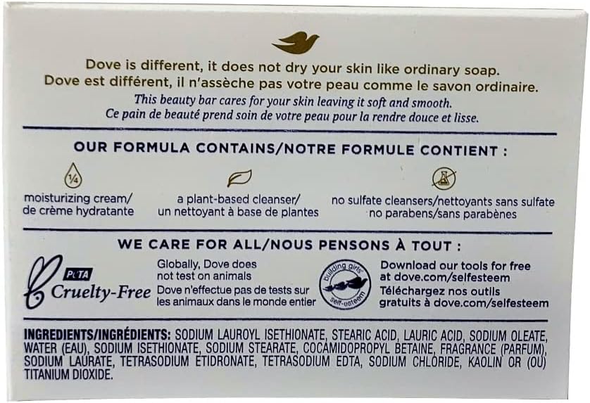 Dove White Beauty Bar with Deep Moisture 2.6 oz (Pack of 3) J157