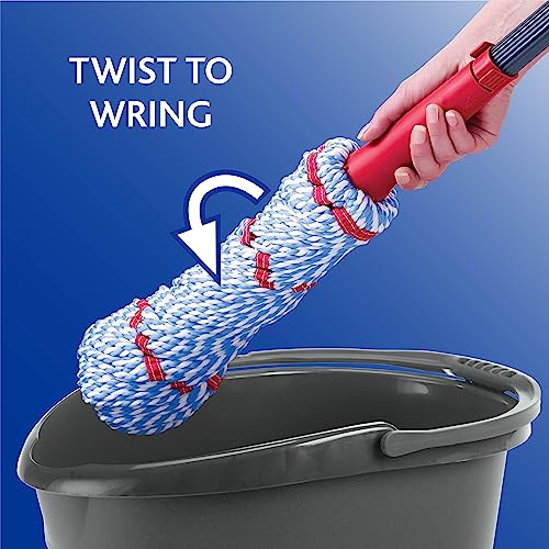 O-Cedar MicroTwist MAX Microfiber Twist Mop with 2 Extra Refills, Hands-Free Wringing, 18-Inch Mop Head A9926