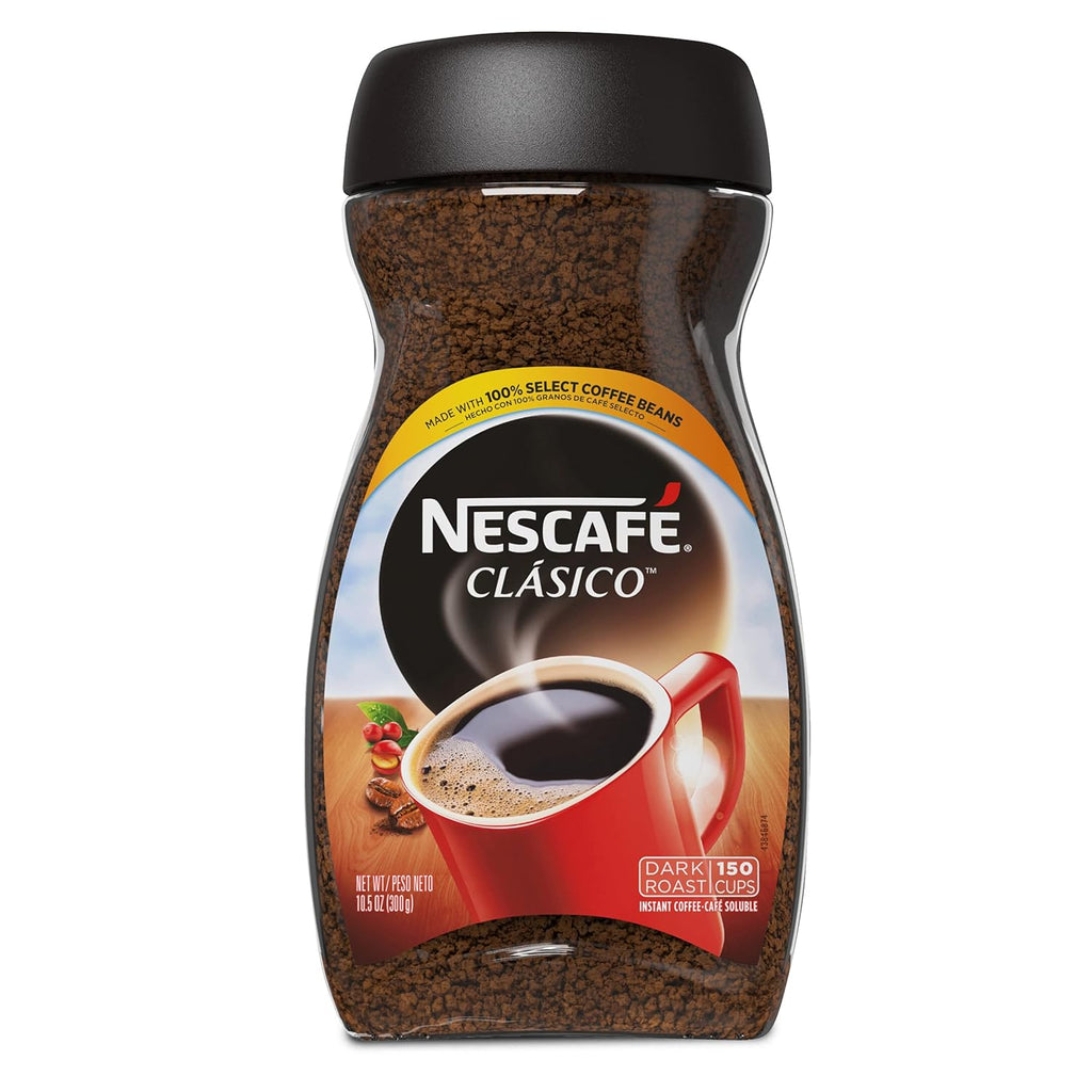 NESCAFE CLASICO Dark Roast Instant Coffee 10.5 oz. Jar (Pack of 2)