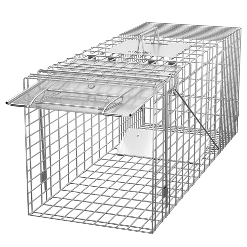 ZENY Live Animal Cage Trap 32" Steel Catch Release Humane Rodent Cage Y247383