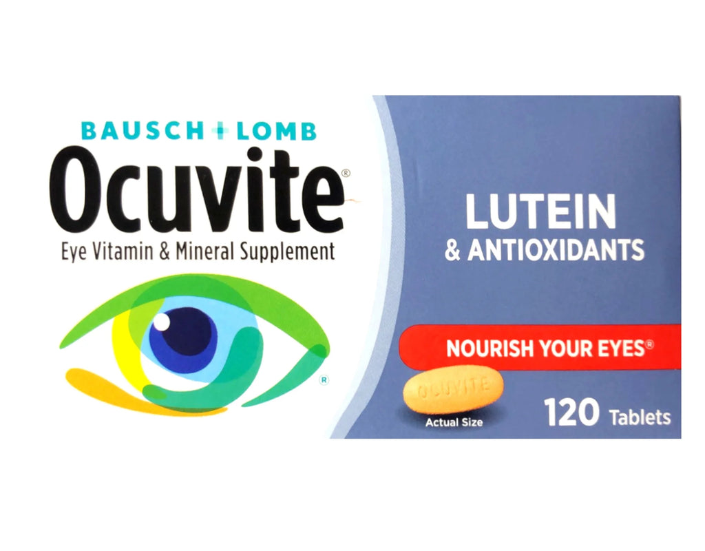 Bausch + Lomb Ocuvite Vitamin & Mineral Supplement Tablets with Lutein, 120 Count (Pack of 2) H25585