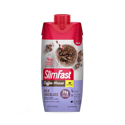 SlimFast Protein Shake, Chocolate, 20g Protein, Meal Replacement, 12 Count R712103