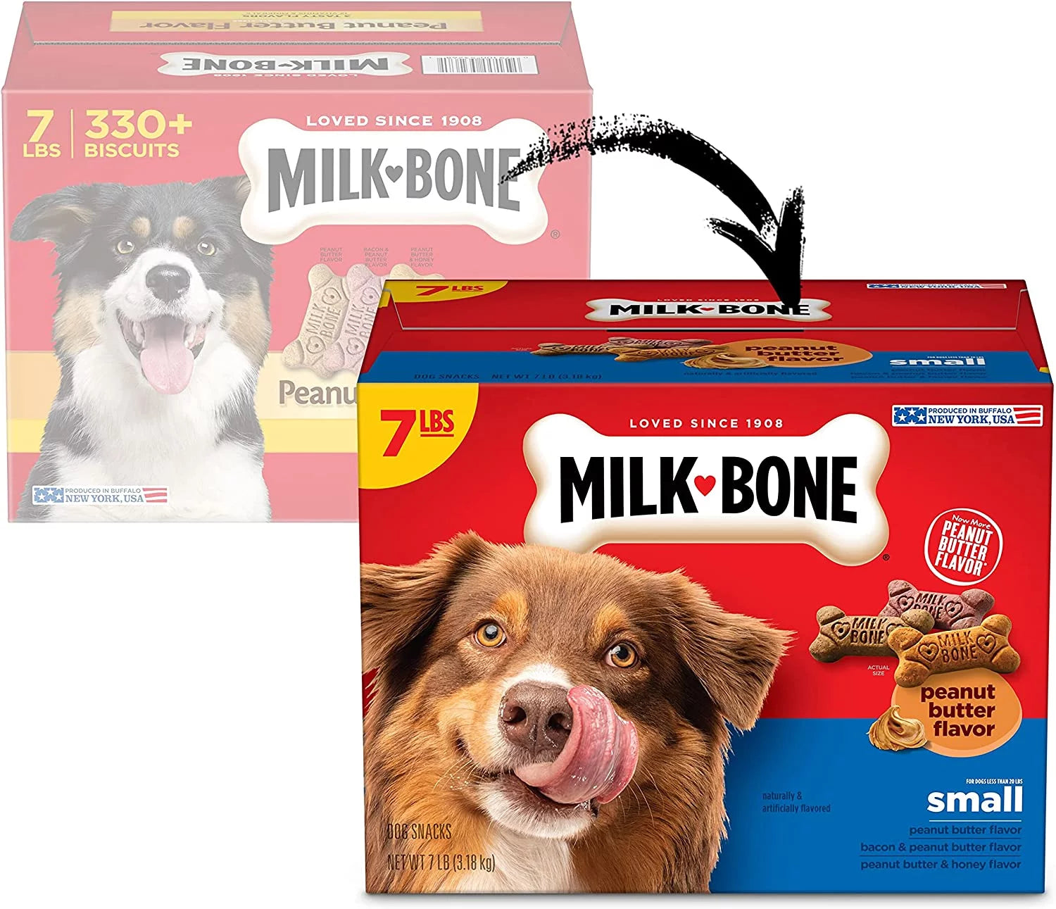 Milk-Bone Peanut Butter Dog Treats, Small Biscuits, 7 lb U40260