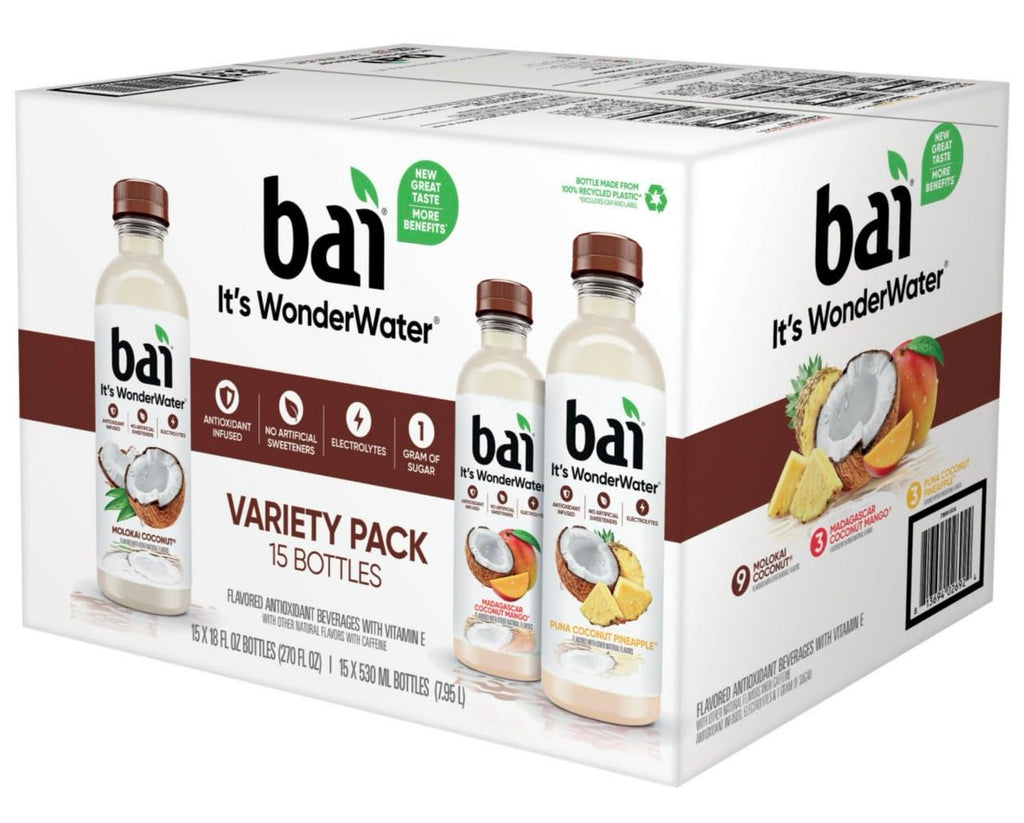 Bai Cocofusions Antioxidant Infusion Coconut Drink Variety Pack, 15 Pack (18 oz.) H325