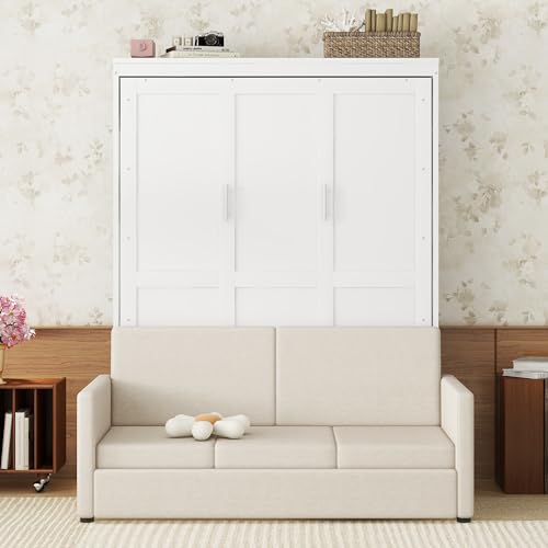Ball & Cast Murphy Bed Queen Size with Cushion, White B692