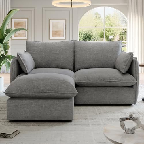 Cloud Modular Sectional Sofa, Waterproof Down Filled, High Backrest 5 Seater, Dark Gray J53470