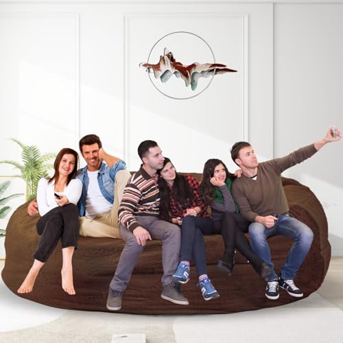 Bean Bag Chair for Adults 3FT, Soft Removable Cover, Light Gray M535251