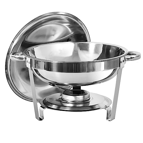 Chafing Dish Buffet Set 6 QT Stainless Steel Food Warmers with Covers (2 Pack) B77775