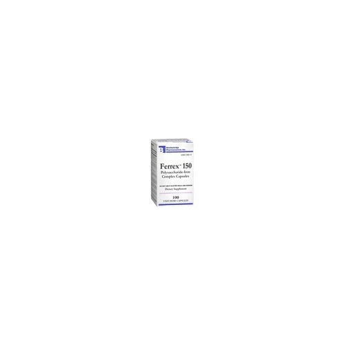 Breckenridge Ferrex 150 Polysaccharide Iron Complex Capsules, 100 Count (Pack of 2) I57369