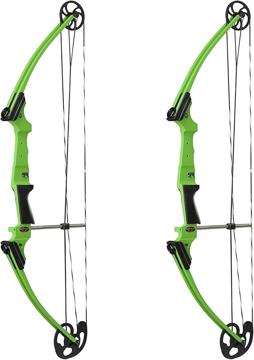 Genesis Archery Compound Bow w/Adjustable Draw Length from 15"-30" & Adjustable Draw Weight Range of 10 to 20 Pounds for Left-Handed, Green (2 Pack)