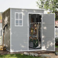 UDPATIO Outdoor Storage Shed 6x6 FT Resin Garden Shed with Lockable Door D90316