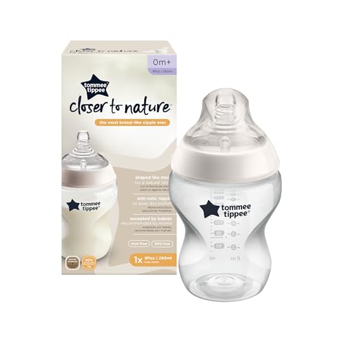 Tommee Tippee Closer to Nature Baby Bottle 9oz with Anti-Colic Valve S365