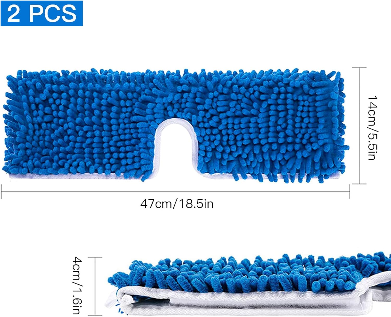 2 Pack Microfiber Mop Refills Compatible with O-Cedar Dual-Action Flip Mop D4314