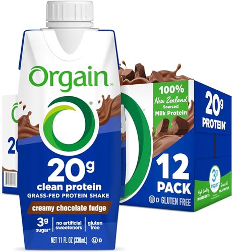 Orgain Clean Protein Shake, Vanilla Bean, 20g Whey, 11 Fl Oz (Pack of 12) L4233