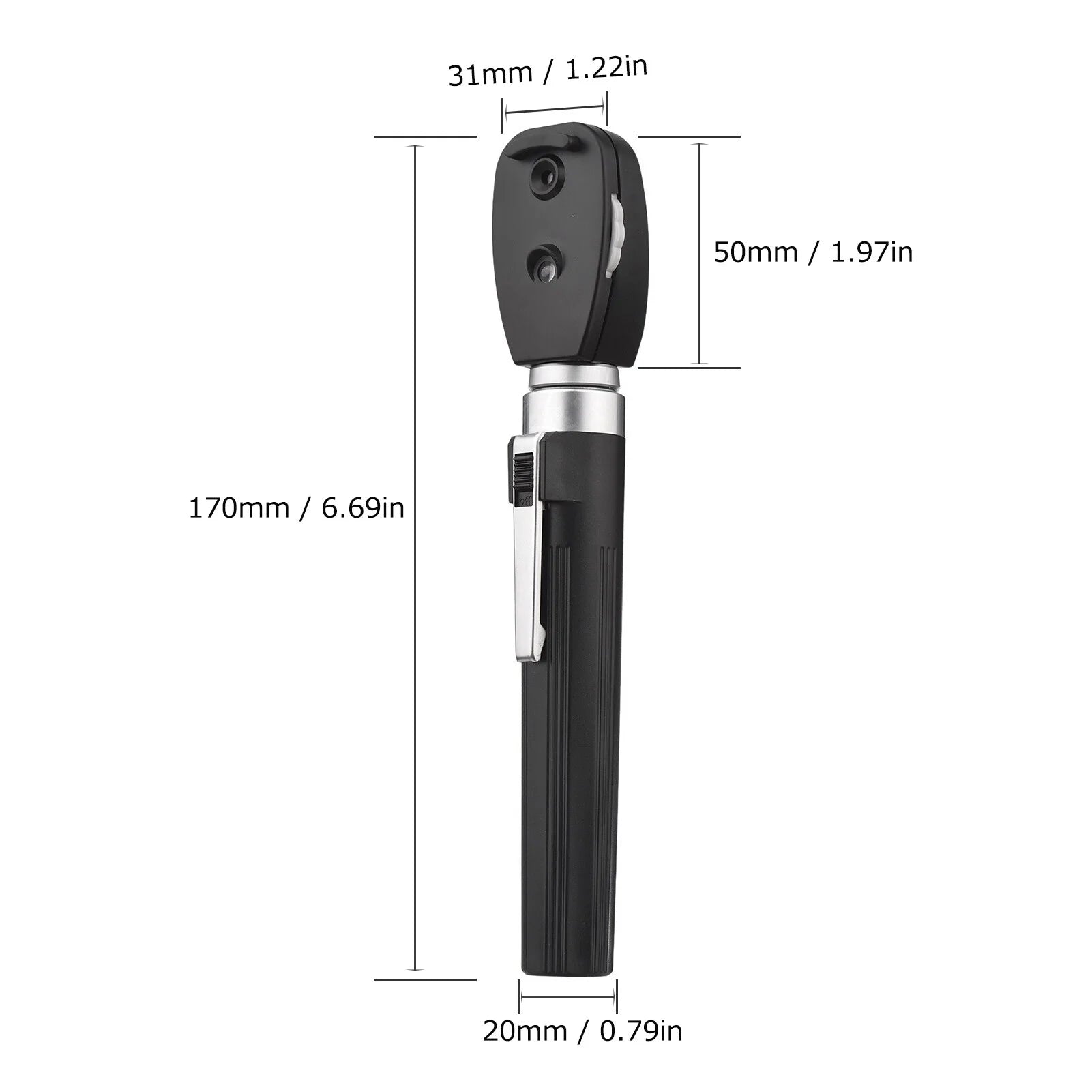 Direct Ophthalmoscope 5 Apertures Portable Handheld Diagnostic Tool U70376