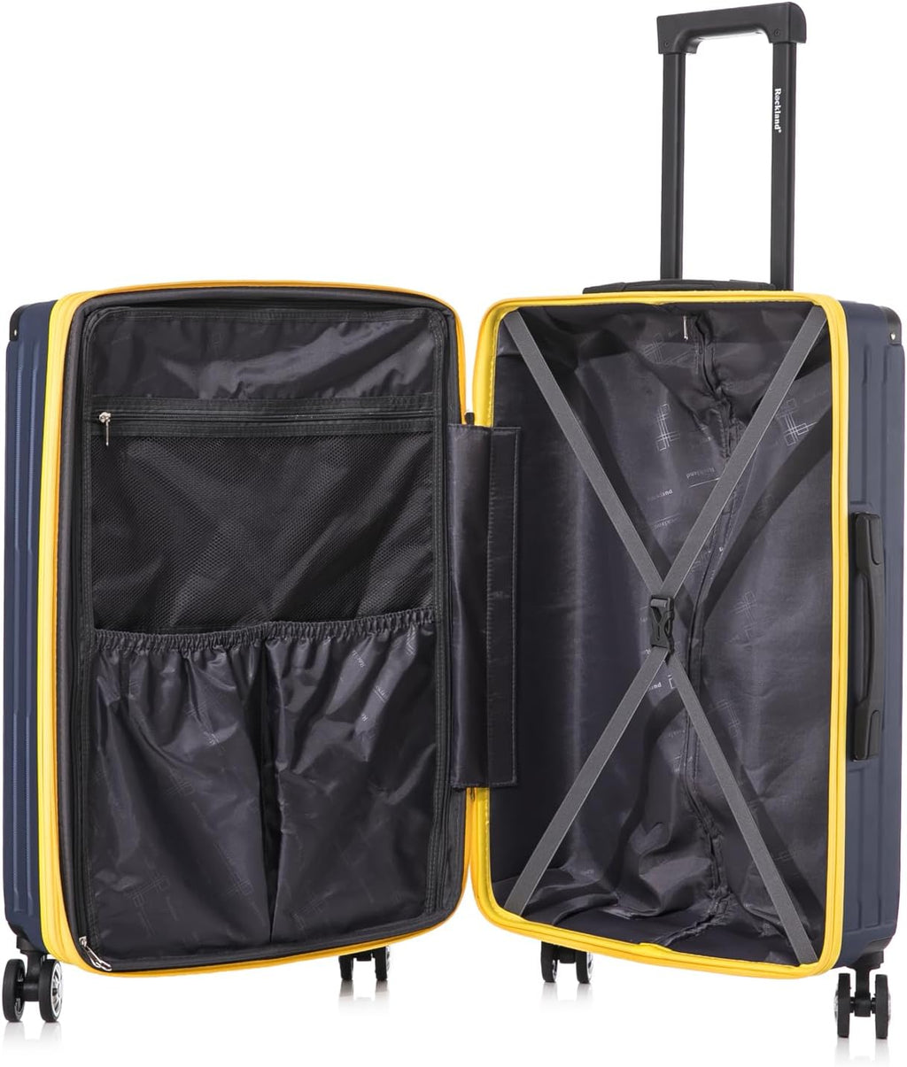 Rockland Hardside Spinner Carry On Luggage Set with Tote, Navy N187713