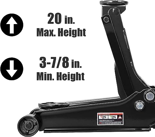 Torin T83505W BlackJack Hydraulic Low Profile Steel Racing Floor Jack, 3 Ton Capacity U93889
