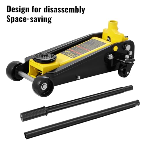 VEVOR 3 Ton Low Profile Floor Jack for All Terrain Vehicles, Heavy-Duty Steel Racing Jack D468548
