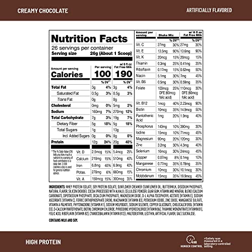 SlimFast Protein Shake, Chocolate, 20g Protein, Meal Replacement, 12 Count R712103