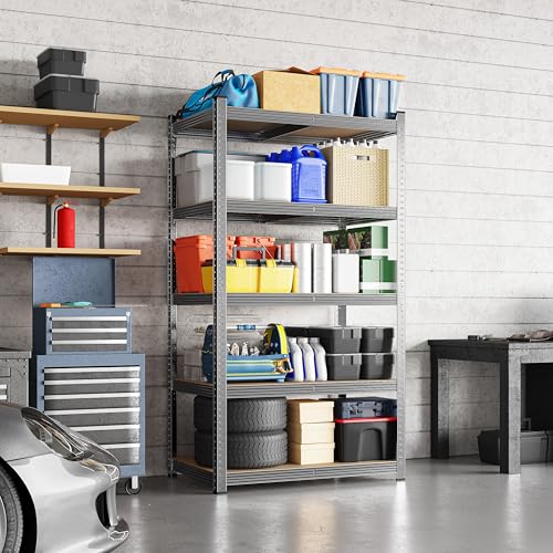 Yaheetech 5-Tier Heavy Duty Garage Shelving Unit, Adjustable Metal Storage Rack, Blue J339478