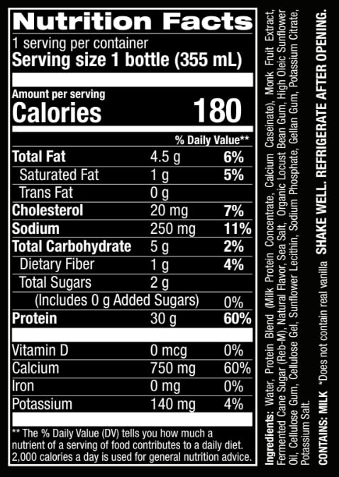 Jocko Mölk 30g Grass Fed Protein Shakes, No Added Sugar, KETO Friendly, 12 FL Oz (Pack of 12) Chocolate V650475