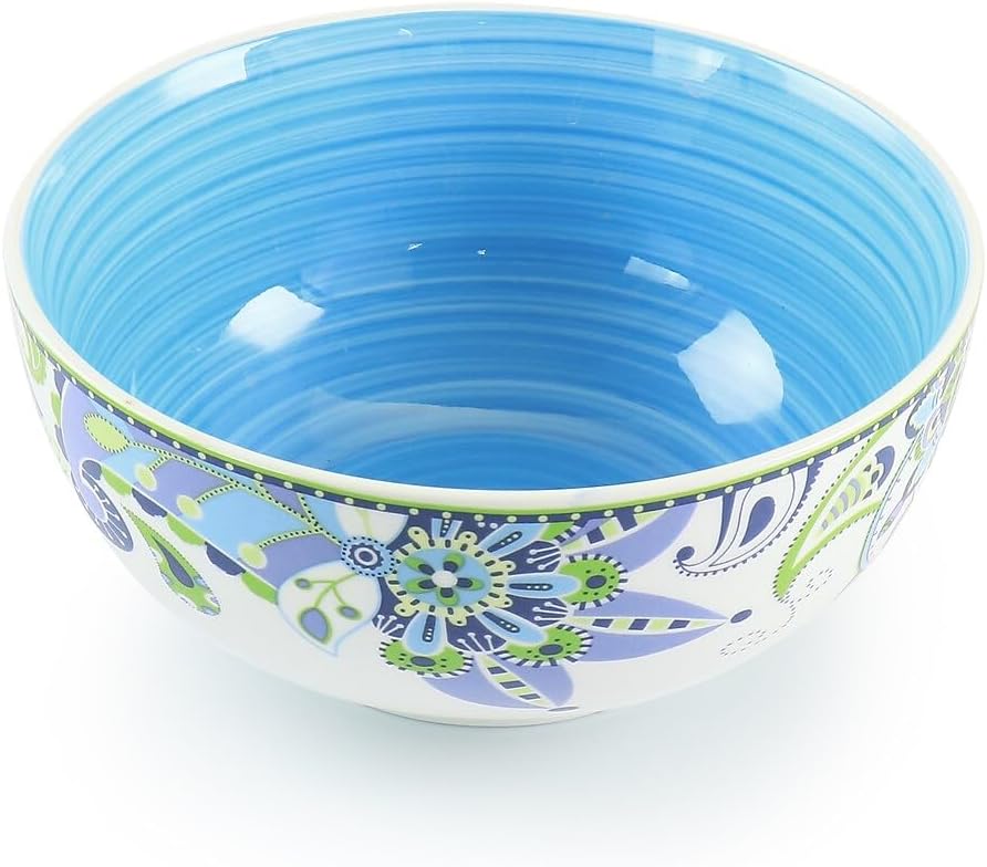 Elama Blue Crush 16 Piece Porcelain Dinnerware Set U7651