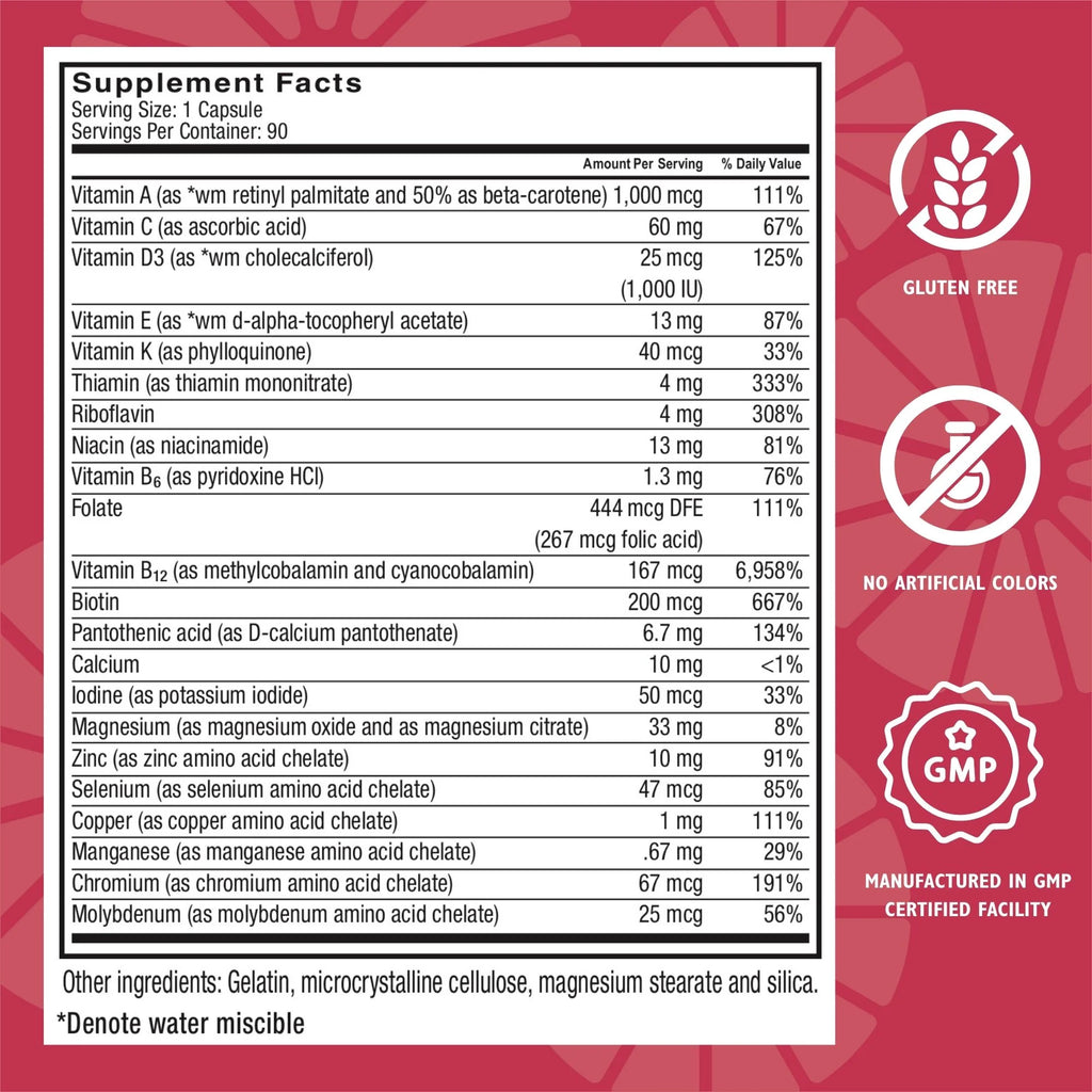 Celebrate Vitamins Bariatric Multivitamin without Iron Capsules, 90 Count Z117424