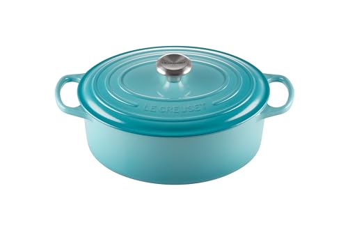 Le Creuset Enameled Cast Iron Signature Oval Dutch Oven, 9.5 qt., Cerise