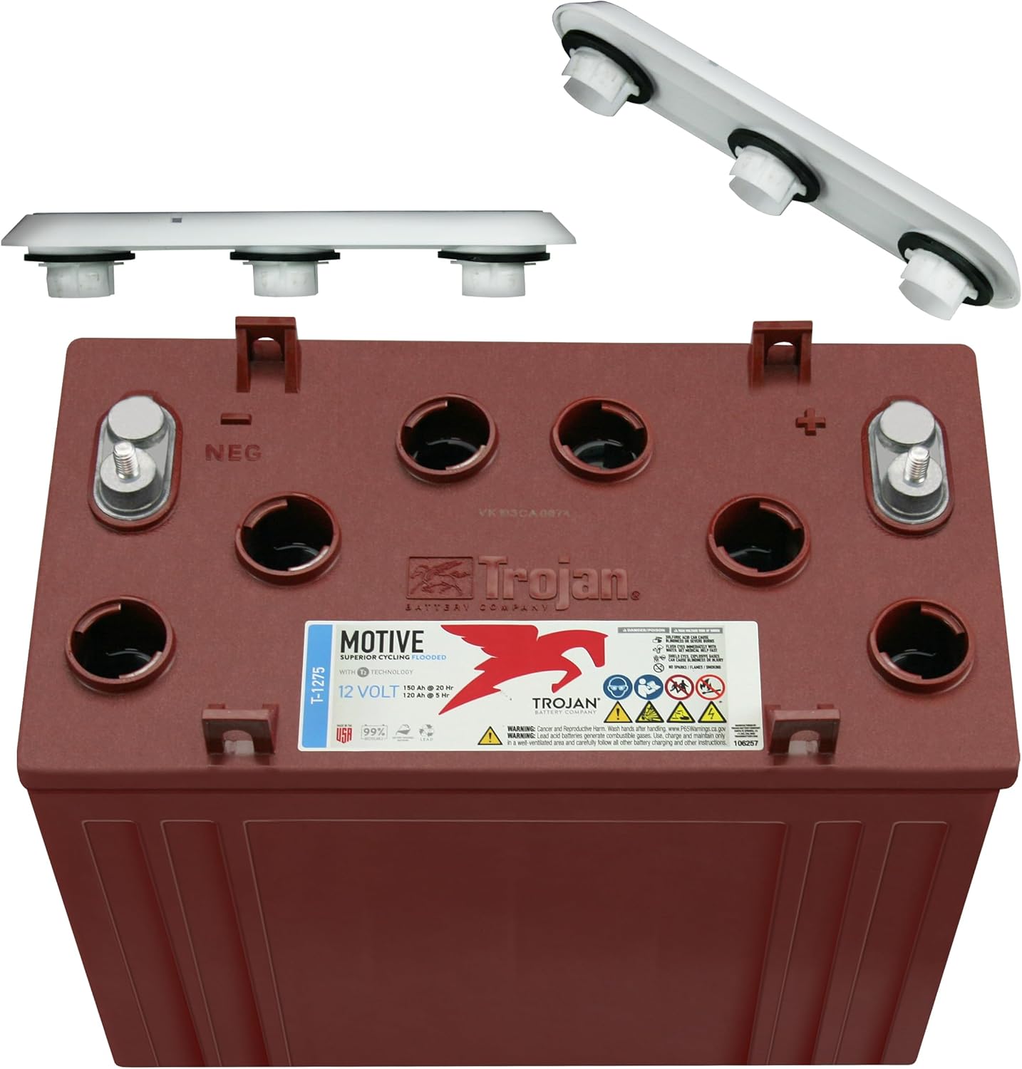 Trojan T-1275 12V 150Ah Deep Cycle Battery x2 F132