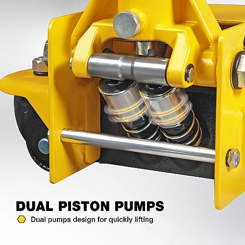 YELLOW JACKET 2.5 Ton Trolley Jack with Carrying Case, 5500 lb Capacity N593266
