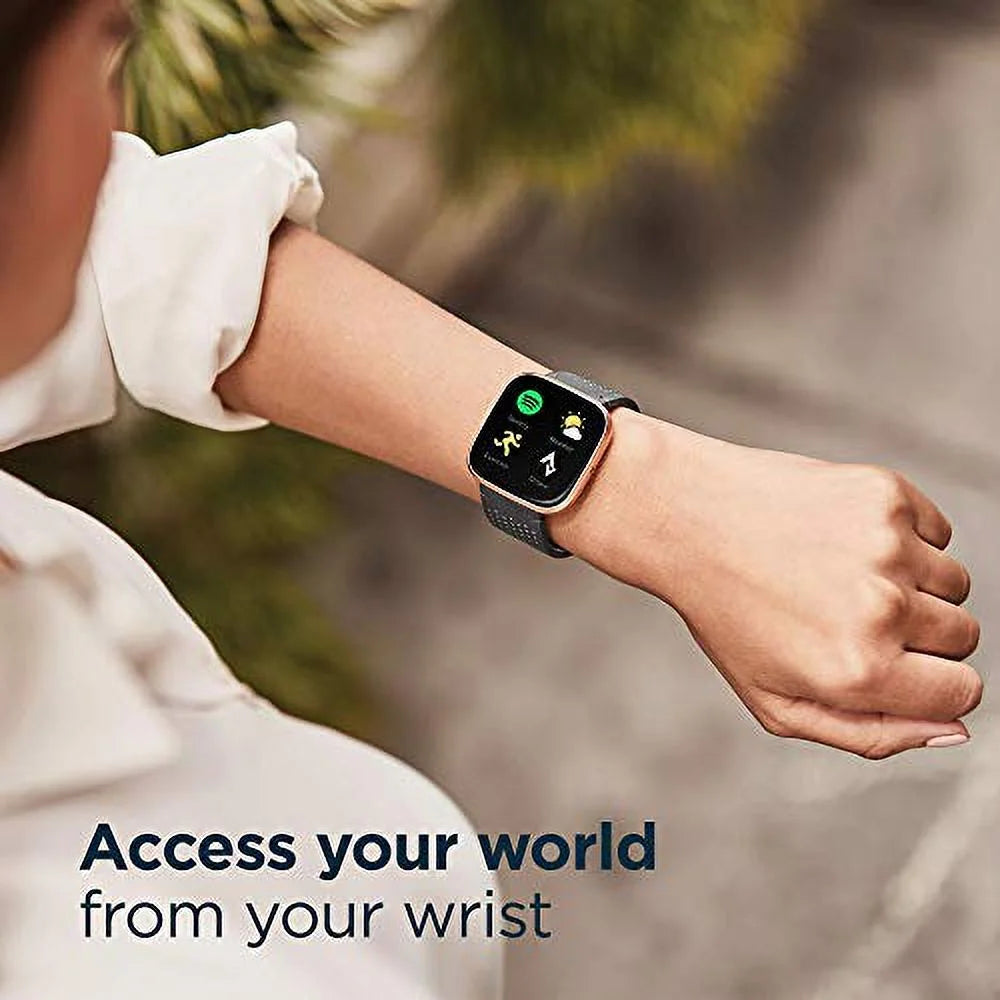 Fitbit Versa 2 Health and Fitness Smartwatch with Heart Rate, Alexa Built-In, Black/Carbon X8480